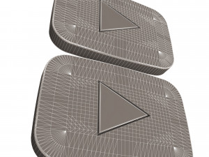 youtube gold and silver play buttons Model 3D