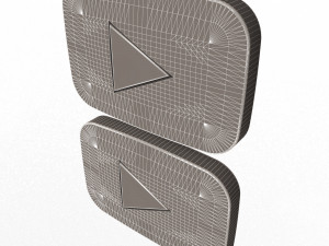youtube gold and silver play buttons Model 3D