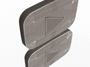 youtube gold and silver play buttons Model 3D