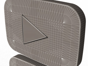 youtube gold and silver play buttons Model 3D