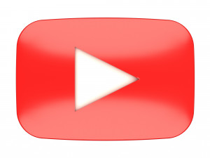 youtube logo Modello 3D
