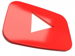 logo YouTube Modèle 3D