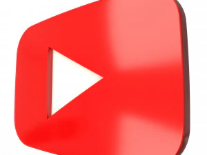 logo YouTube Modèle 3D