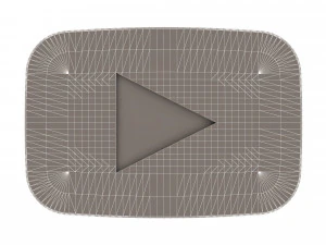 logo YouTube Modèle 3D
