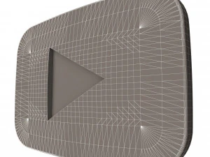 logo YouTube Modèle 3D