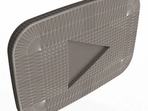 logo YouTube Modèle 3D