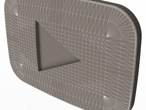youtube logo 3D 模型