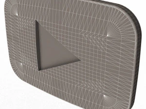 logo YouTube Modèle 3D