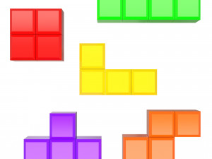 tetris bricks set 02 3D Models