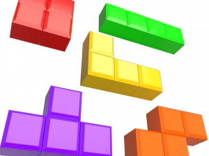 tetris bricks set 02 3D Model
