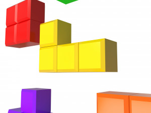tetris bricks set 02 Modello 3D