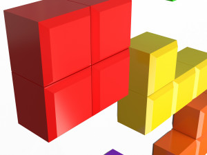 tetris bricks set 02 Modello 3D