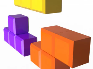 tetris bricks set 02 3D Model