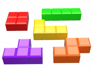 tetris bricks set 02 Modello 3D