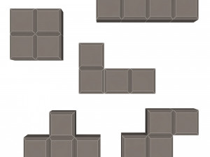 tetris bricks set 02 Modello 3D