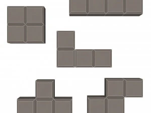 tetris bricks set 02 3D Model