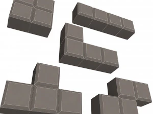 tetris bricks set 02 3D Model