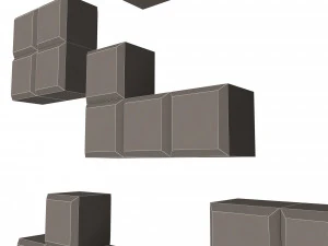 tetris bricks set 02 3D Model
