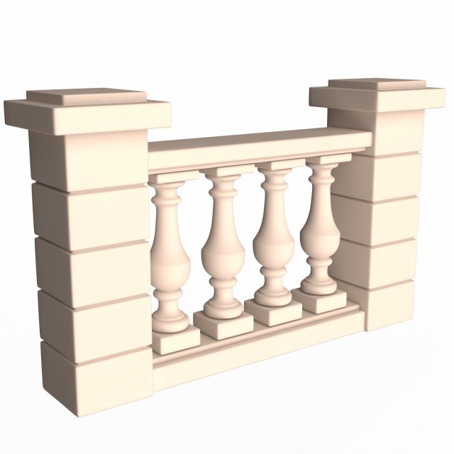 baluster 06 3D Model .c4d .max .obj .3ds .fbx .stl .blend 