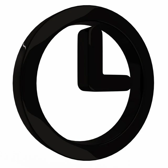 clock symbol 3D Model .c4d .max .obj .3ds .fbx .stl .blend