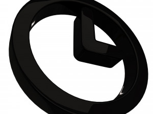 clock symbol 3D Model