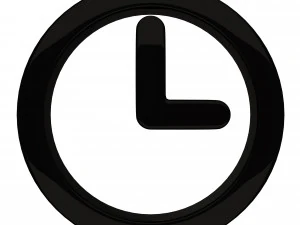 clock symbol 3D Model
