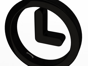 clock symbol 3D Model