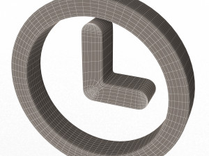 clock symbol 3D Model