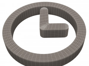 clock symbol 3D Model