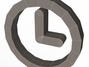 clock symbol 3D Model
