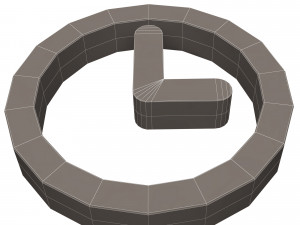 clock symbol 3D Model