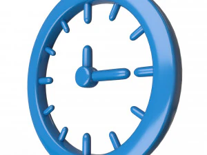 clock icon 02 3D Model