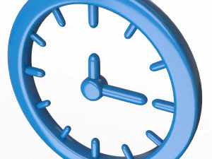 clock icon 02 3D Model