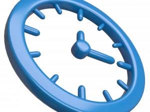 clock icon 02 3D Model