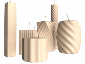 candle collection 3D Model