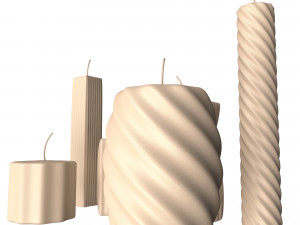 candle collection Modello 3D