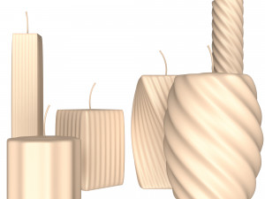 candle collection Modello 3D
