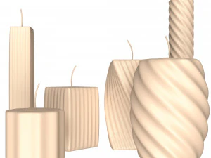 candle collection 3D Model