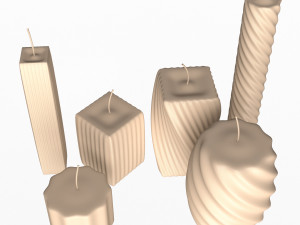 candle collection Modello 3D