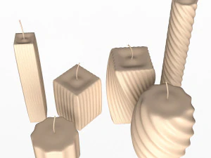 candle collection 3D Model