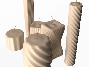 candle collection Modello 3D
