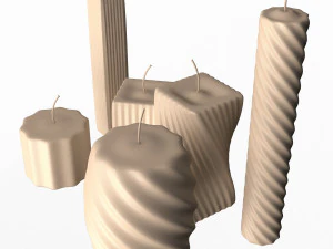 candle collection 3D Model
