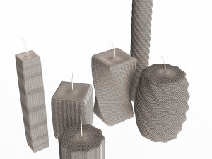 candle collection Modello 3D