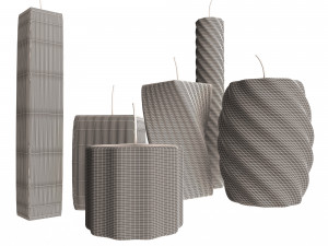 candle collection Modello 3D