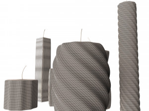 candle collection Modello 3D