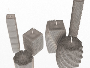 candle collection Modello 3D
