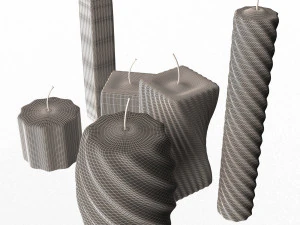 candle collection 3D Model