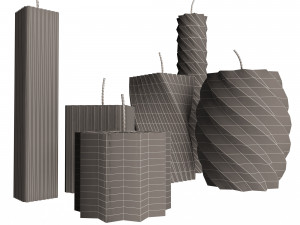 candle collection Modello 3D