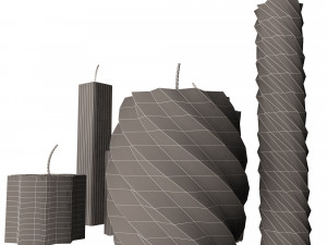 candle collection Modello 3D