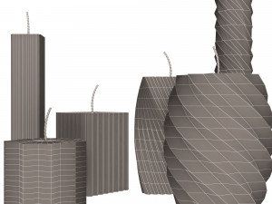 candle collection Modello 3D